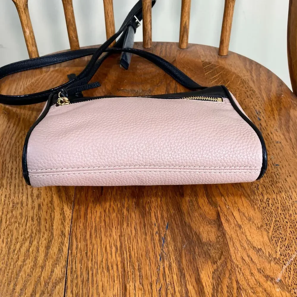 Kate Spade Jackson Street Mini Cayli Crossbody Bag Two Toned Pebbled Leather